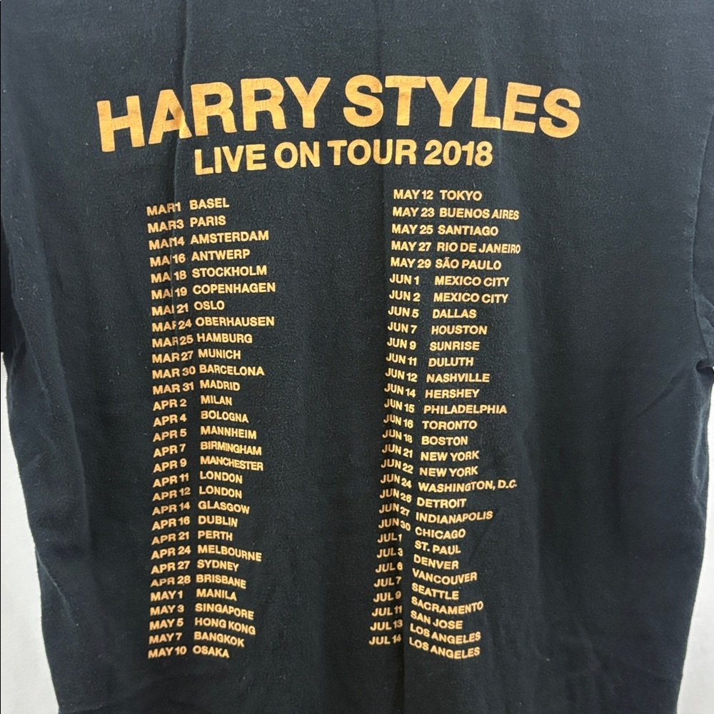 Harry Styles Live On Tour 2018 Concert Merch T Shirt Medium - Picture 7 of 7